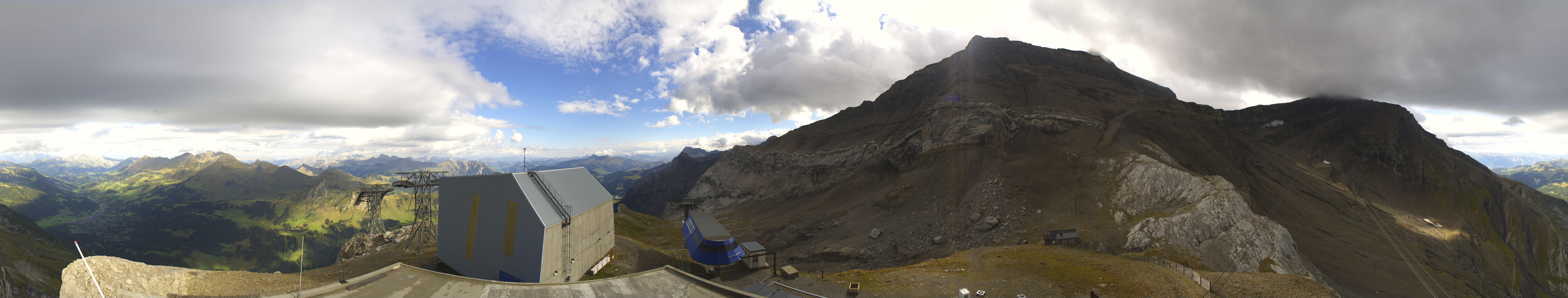 Archiv Foto Webcam Glacier 3000: Station Cabane