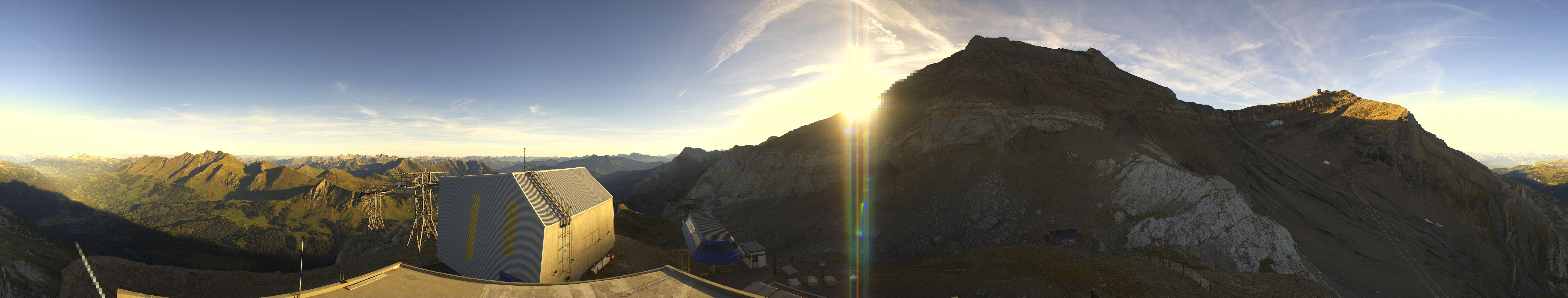 Archiv Foto Webcam Glacier 3000: Station Cabane