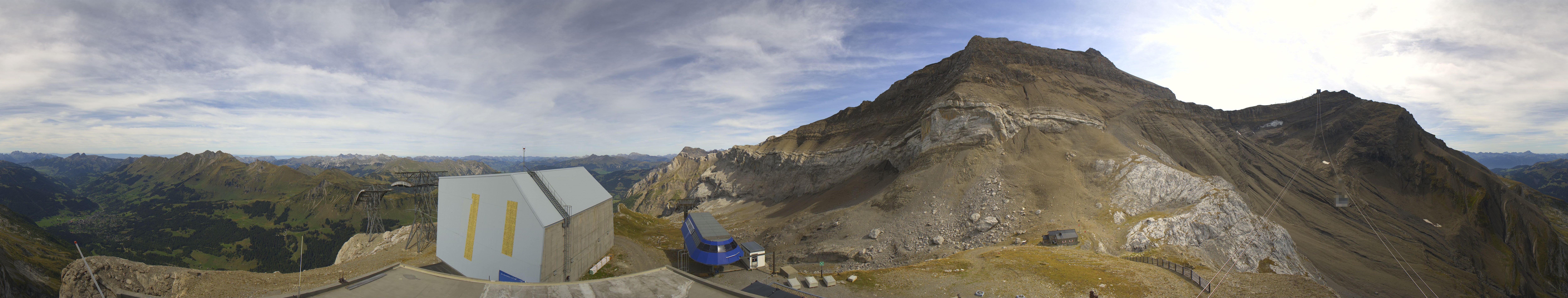 Archiv Foto Webcam Glacier 3000: Station Cabane