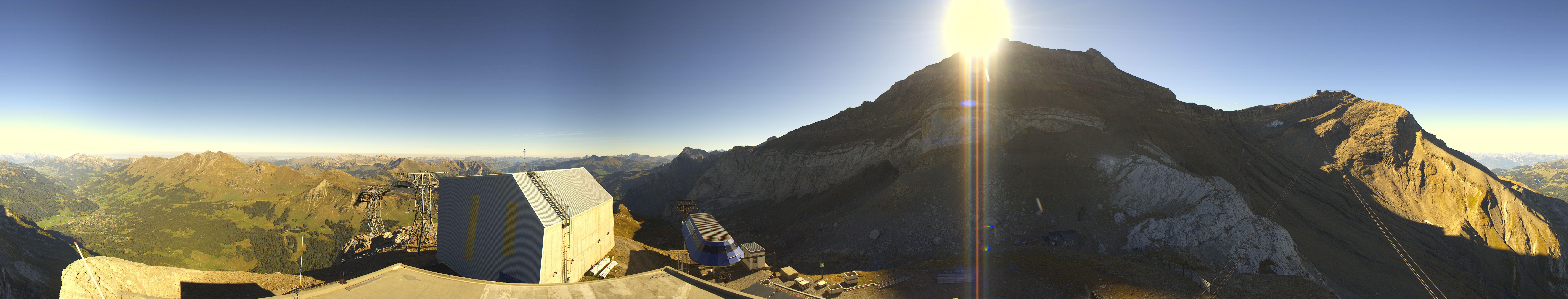 Archiv Foto Webcam Glacier 3000: Station Cabane