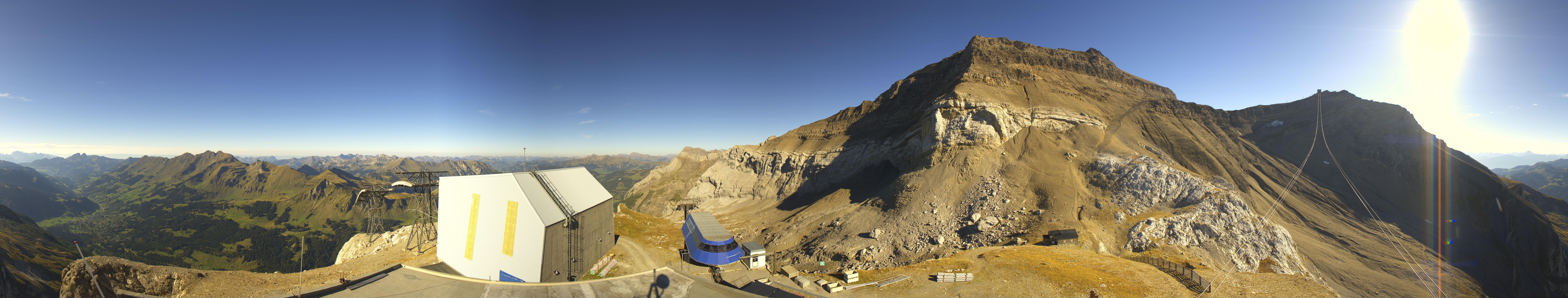 Archiv Foto Webcam Glacier 3000: Station Cabane