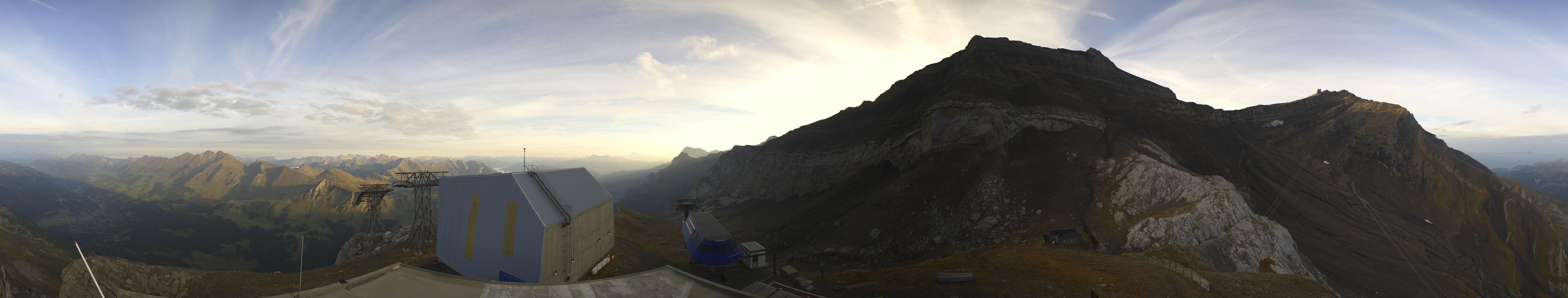 Archiv Foto Webcam Glacier 3000: Station Cabane