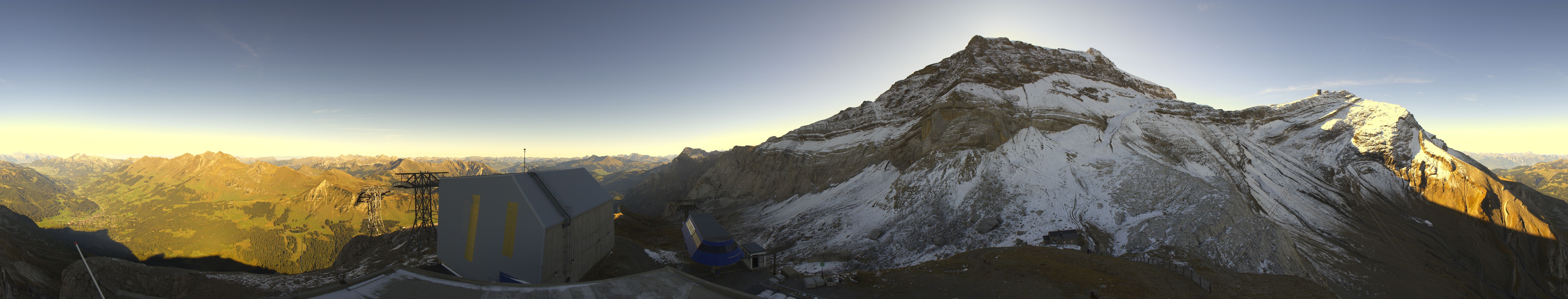Archiv Foto Webcam Glacier 3000: Station Cabane