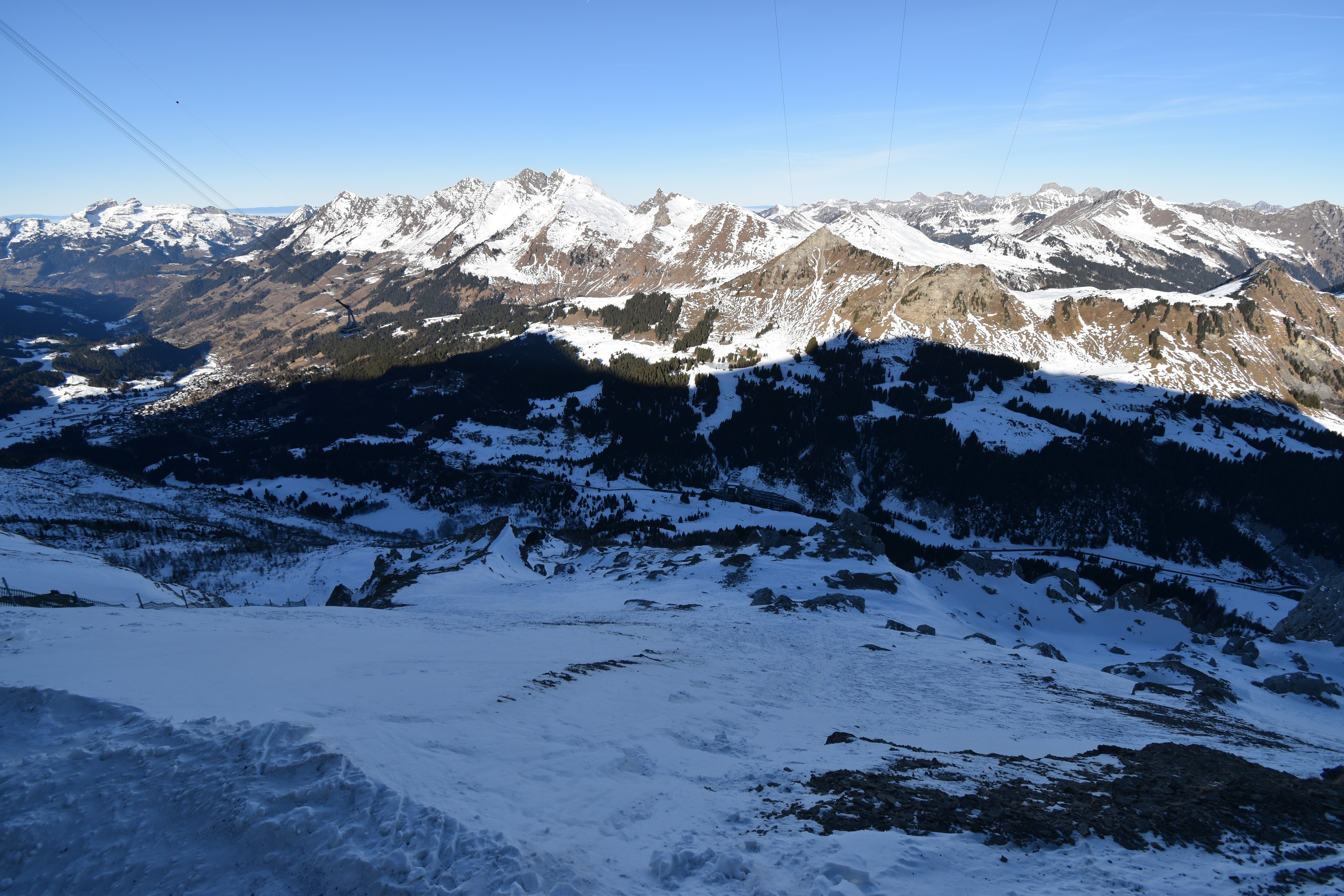 Archiv Foto Webcam Glacier 3000: Black Wall am Gemskopf