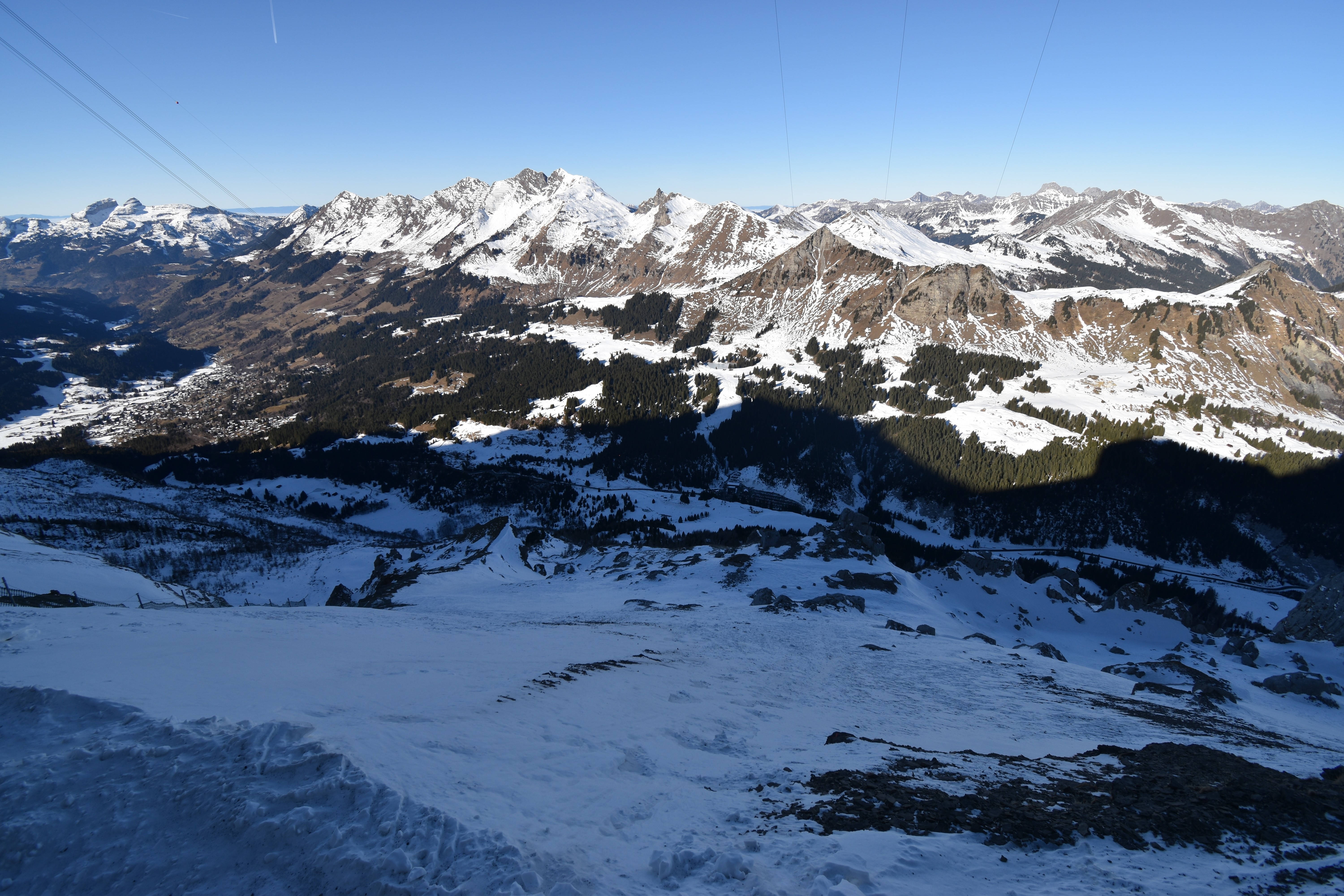 Archiv Foto Webcam Glacier 3000: Black Wall am Gemskopf