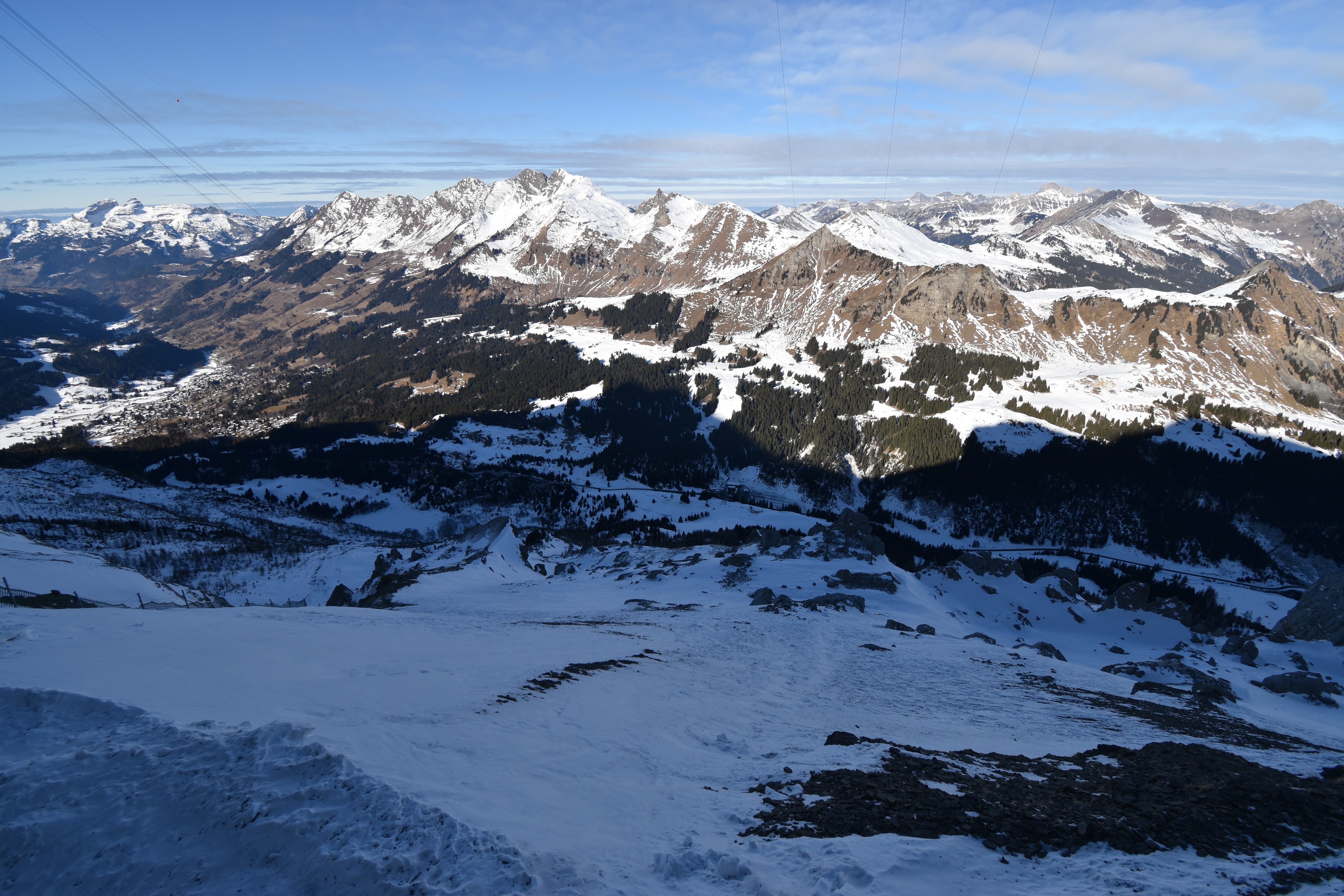 Archiv Foto Webcam Glacier 3000: Black Wall am Gemskopf