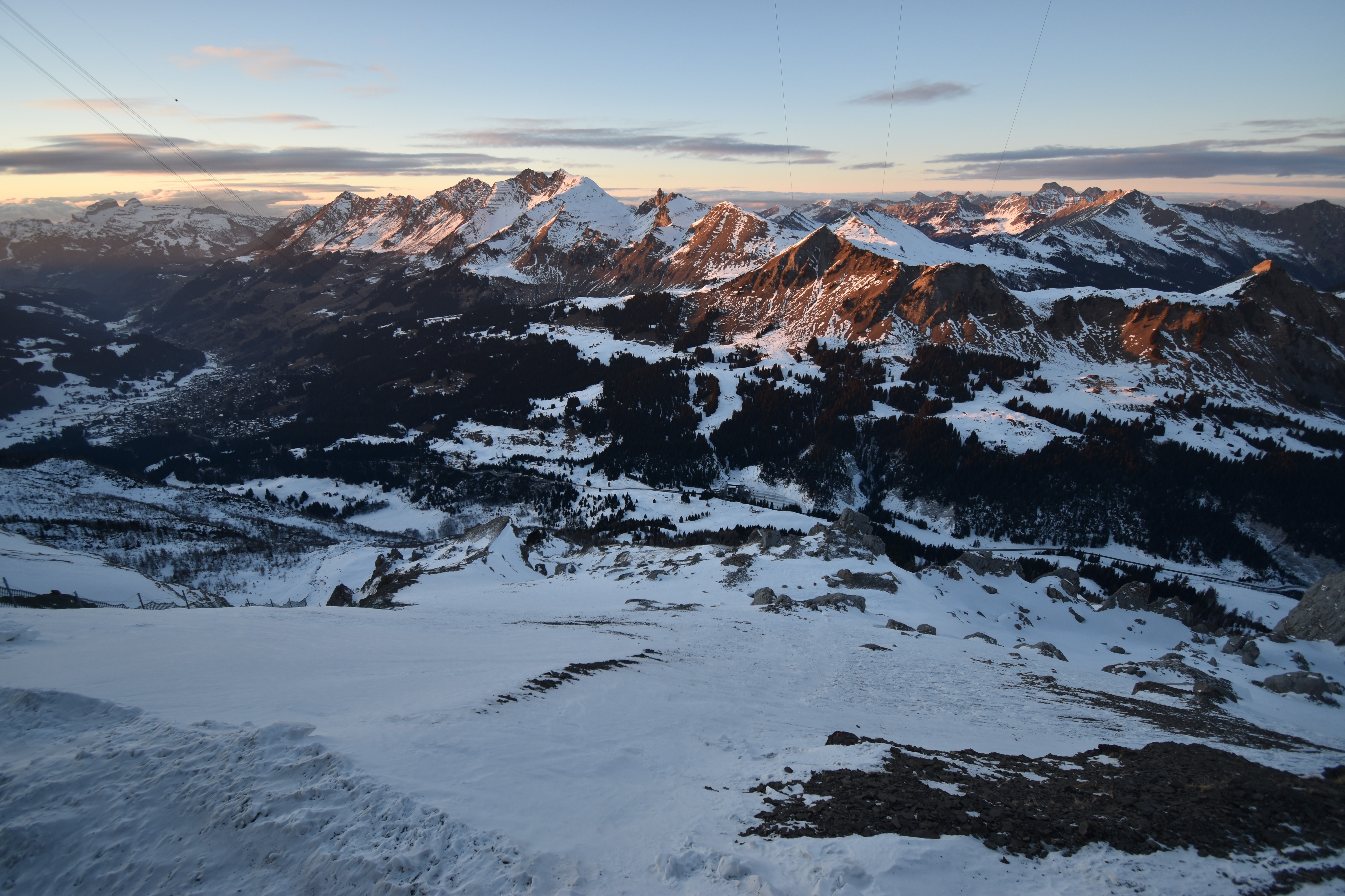 Archiv Foto Webcam Glacier 3000: Black Wall am Gemskopf