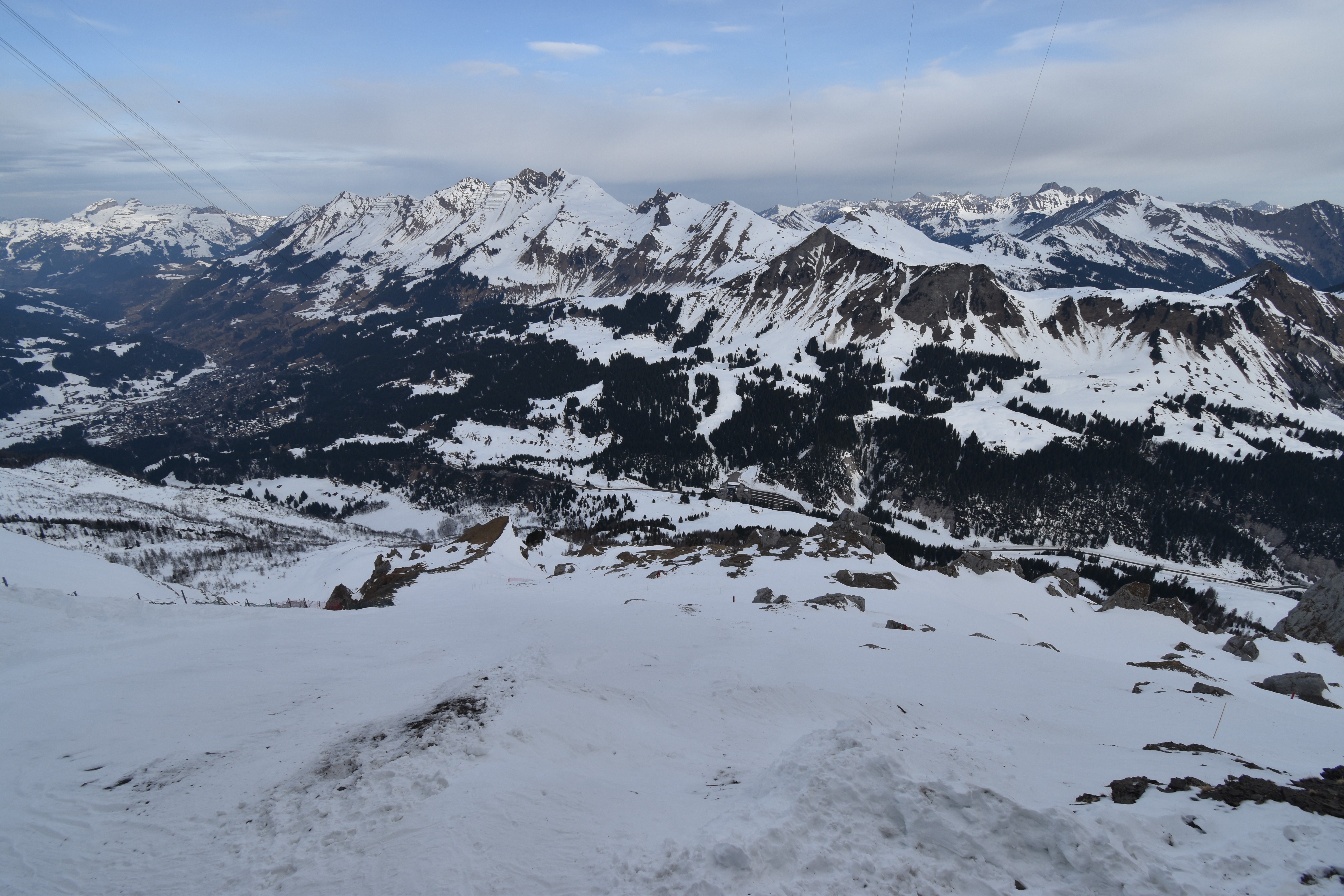 Archiv Foto Webcam Glacier 3000: Black Wall am Gemskopf