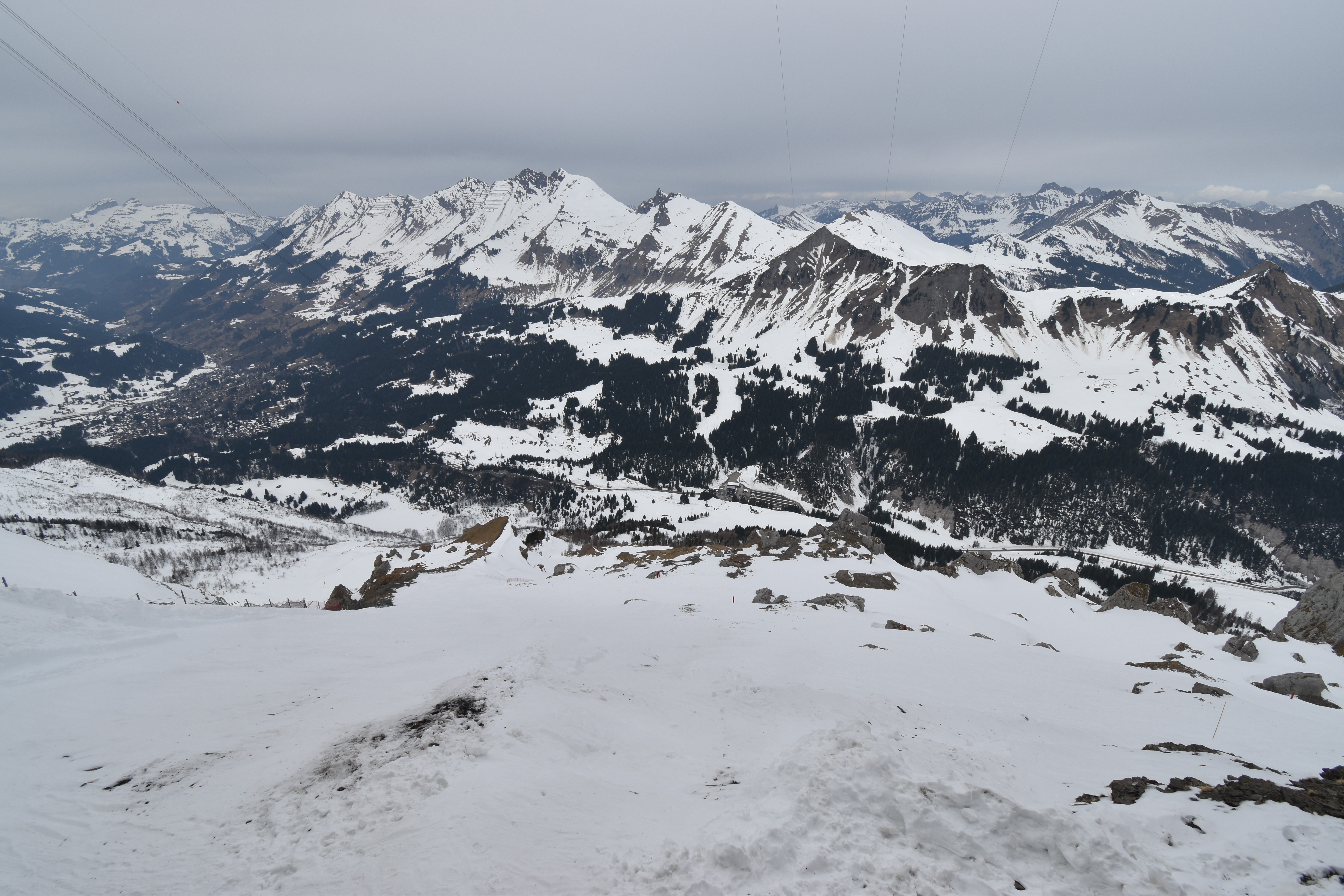 Archiv Foto Webcam Glacier 3000: Black Wall am Gemskopf