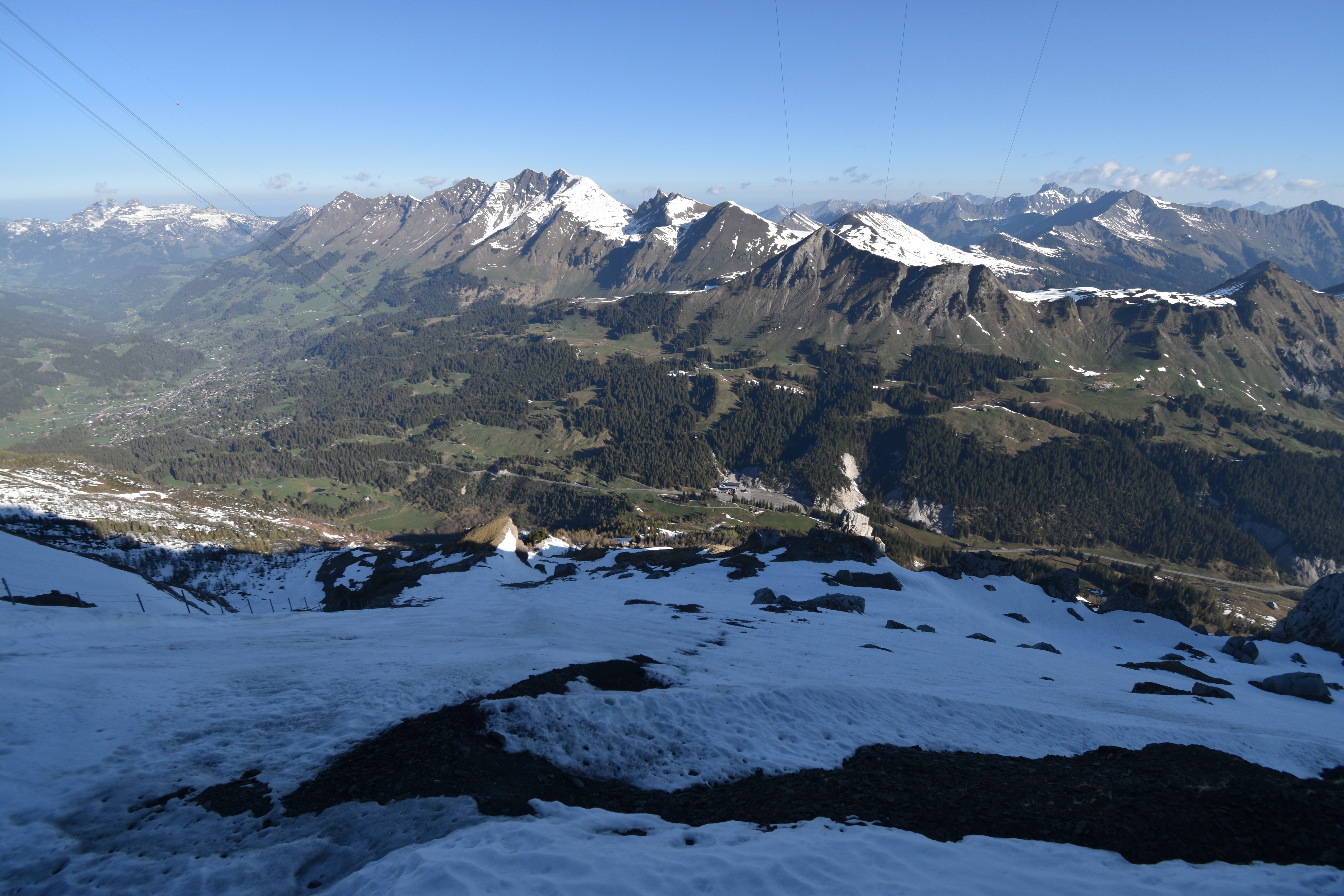 Archiv Foto Webcam Glacier 3000: Black Wall am Gemskopf