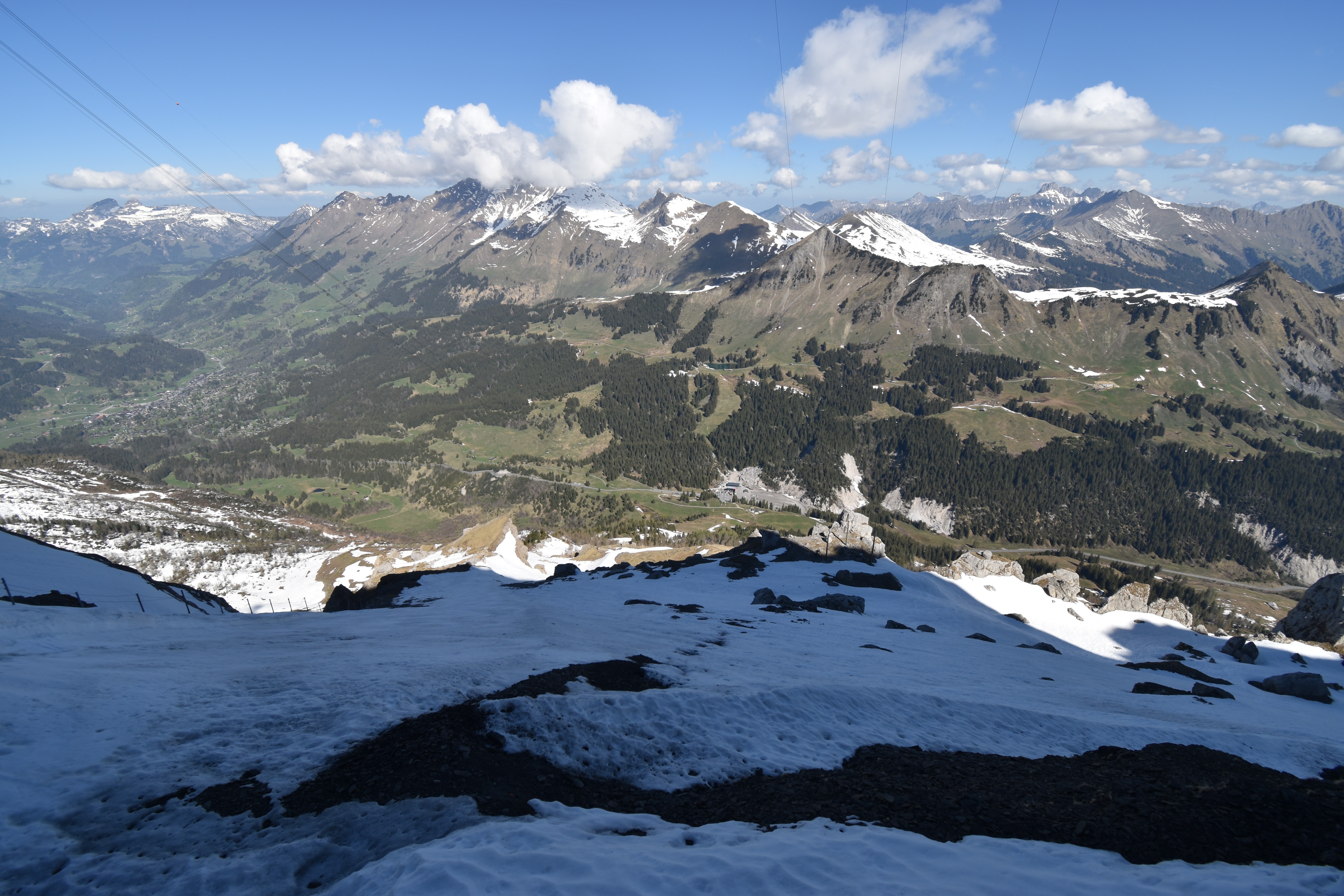 Archiv Foto Webcam Glacier 3000: Black Wall am Gemskopf