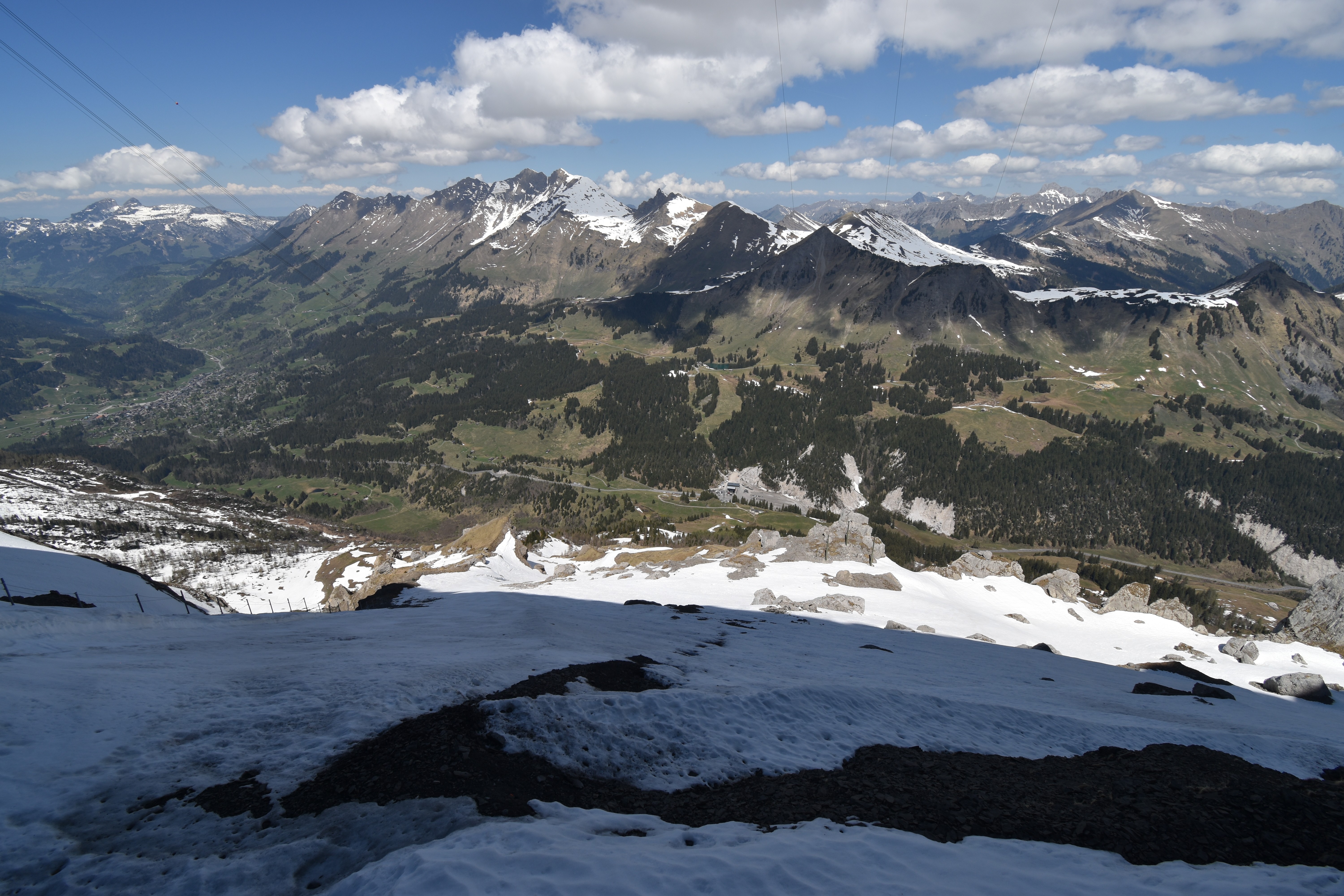 Archiv Foto Webcam Glacier 3000: Black Wall am Gemskopf