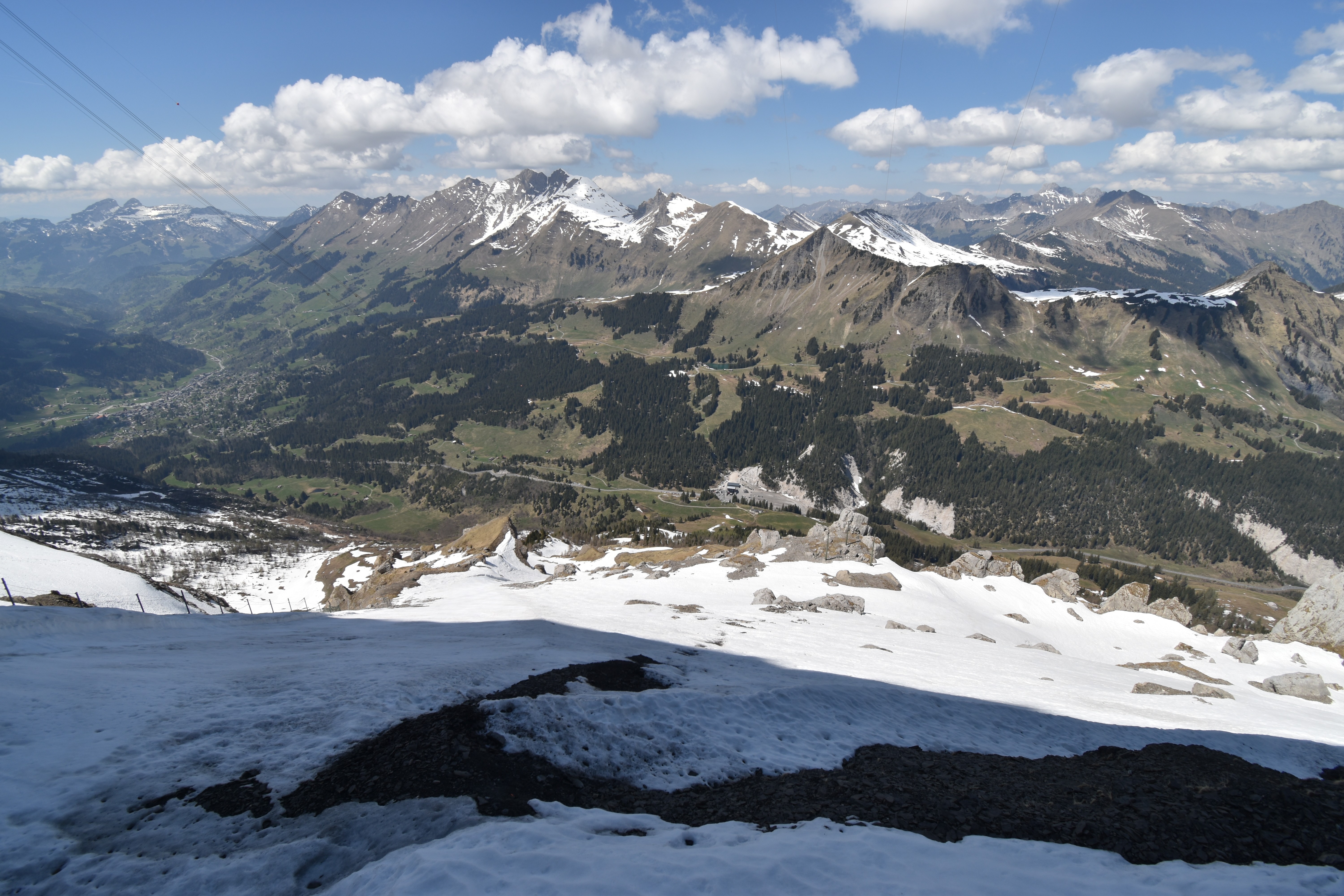 Archiv Foto Webcam Glacier 3000: Black Wall am Gemskopf