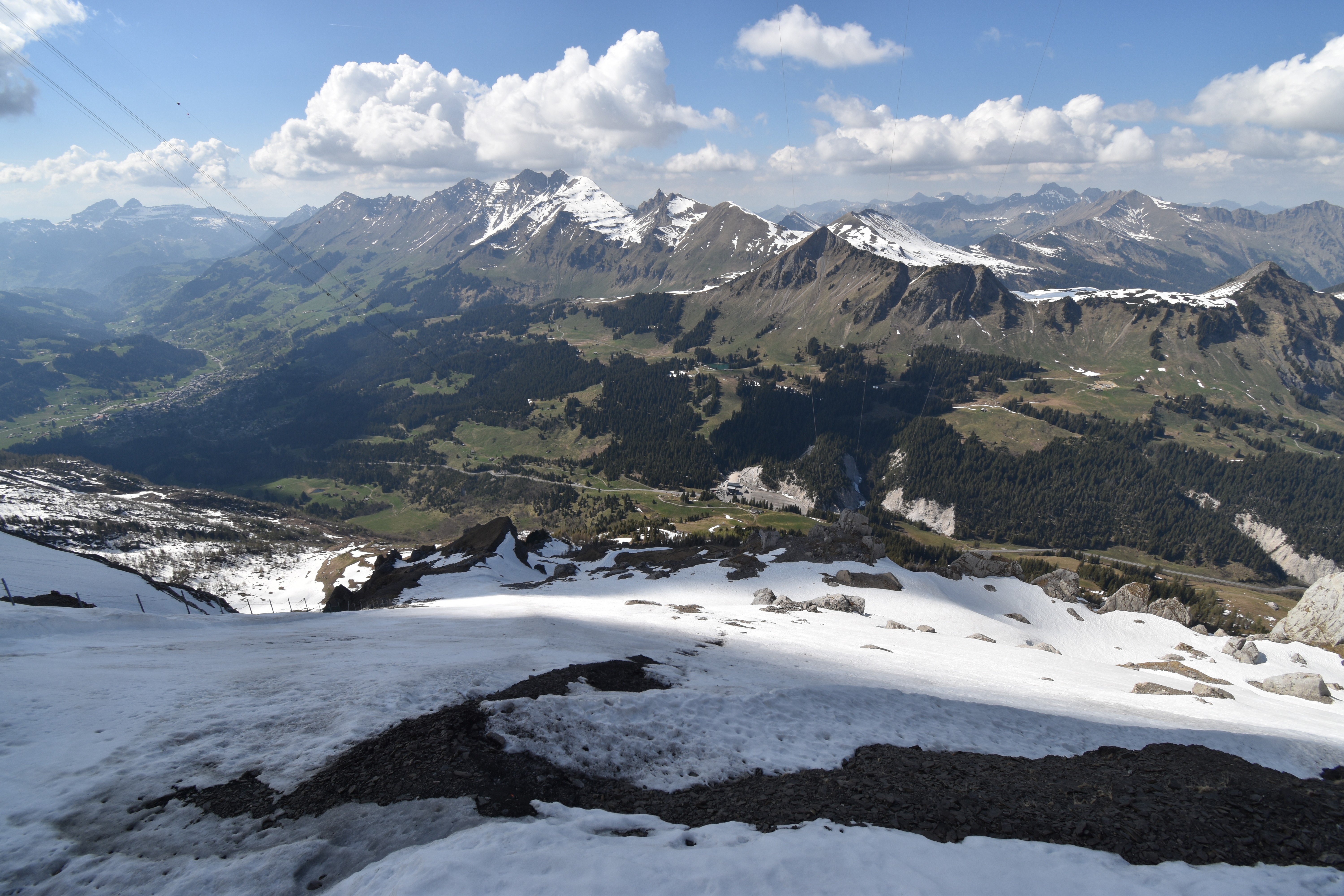 Archiv Foto Webcam Glacier 3000: Black Wall am Gemskopf