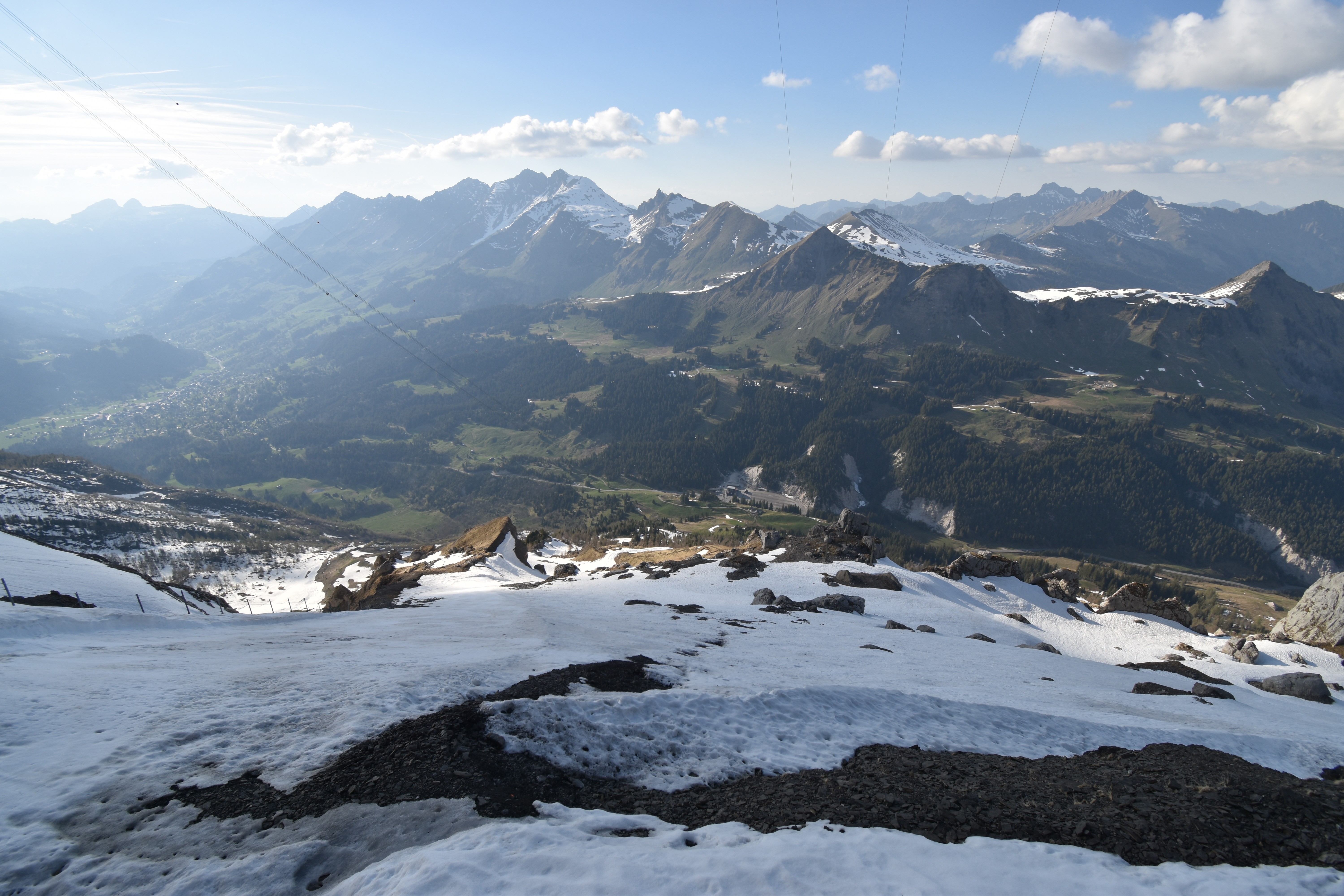 Archiv Foto Webcam Glacier 3000: Black Wall am Gemskopf