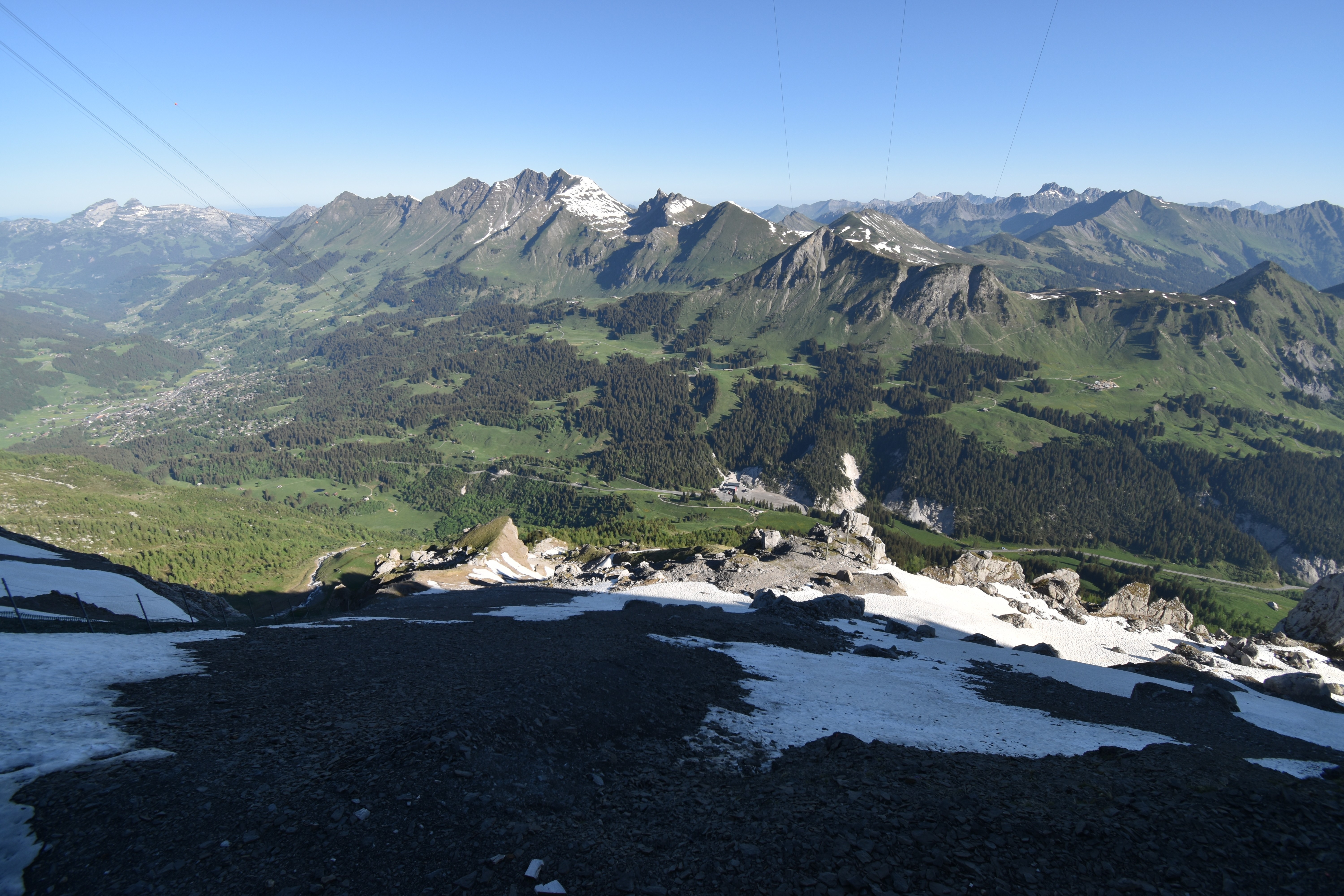 Archiv Foto Webcam Glacier 3000: Black Wall am Gemskopf