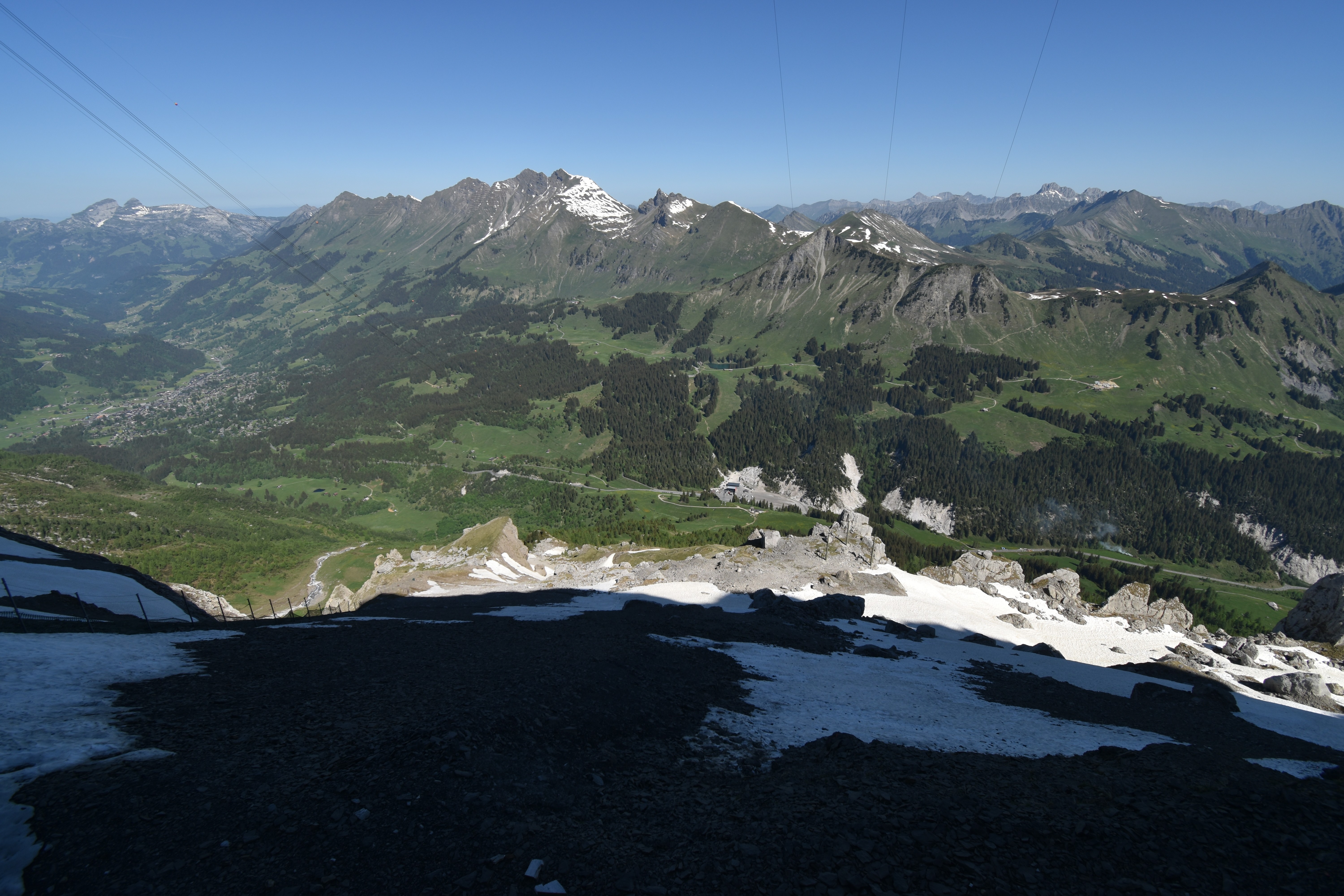 Archiv Foto Webcam Glacier 3000: Black Wall am Gemskopf