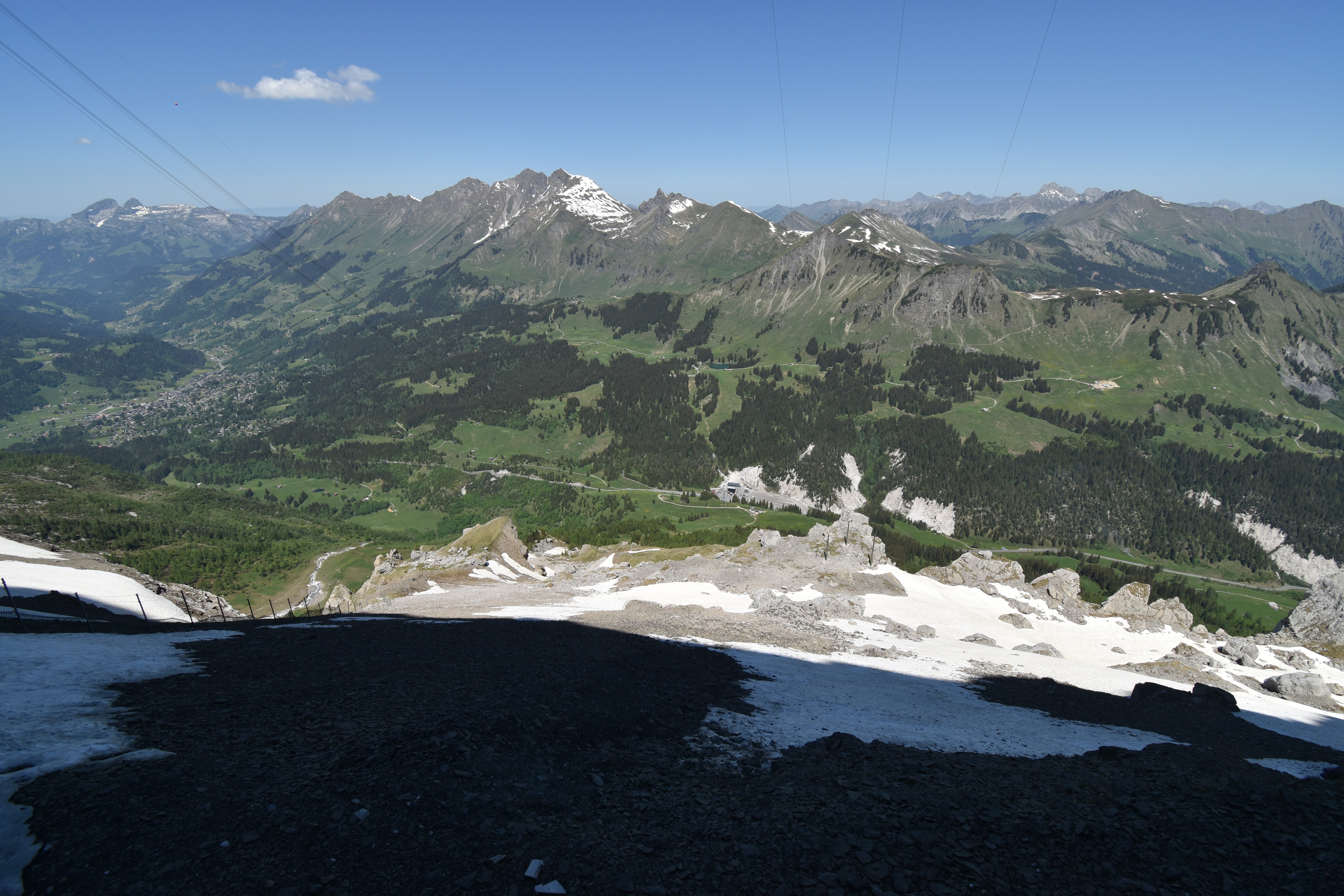 Archiv Foto Webcam Glacier 3000: Black Wall am Gemskopf