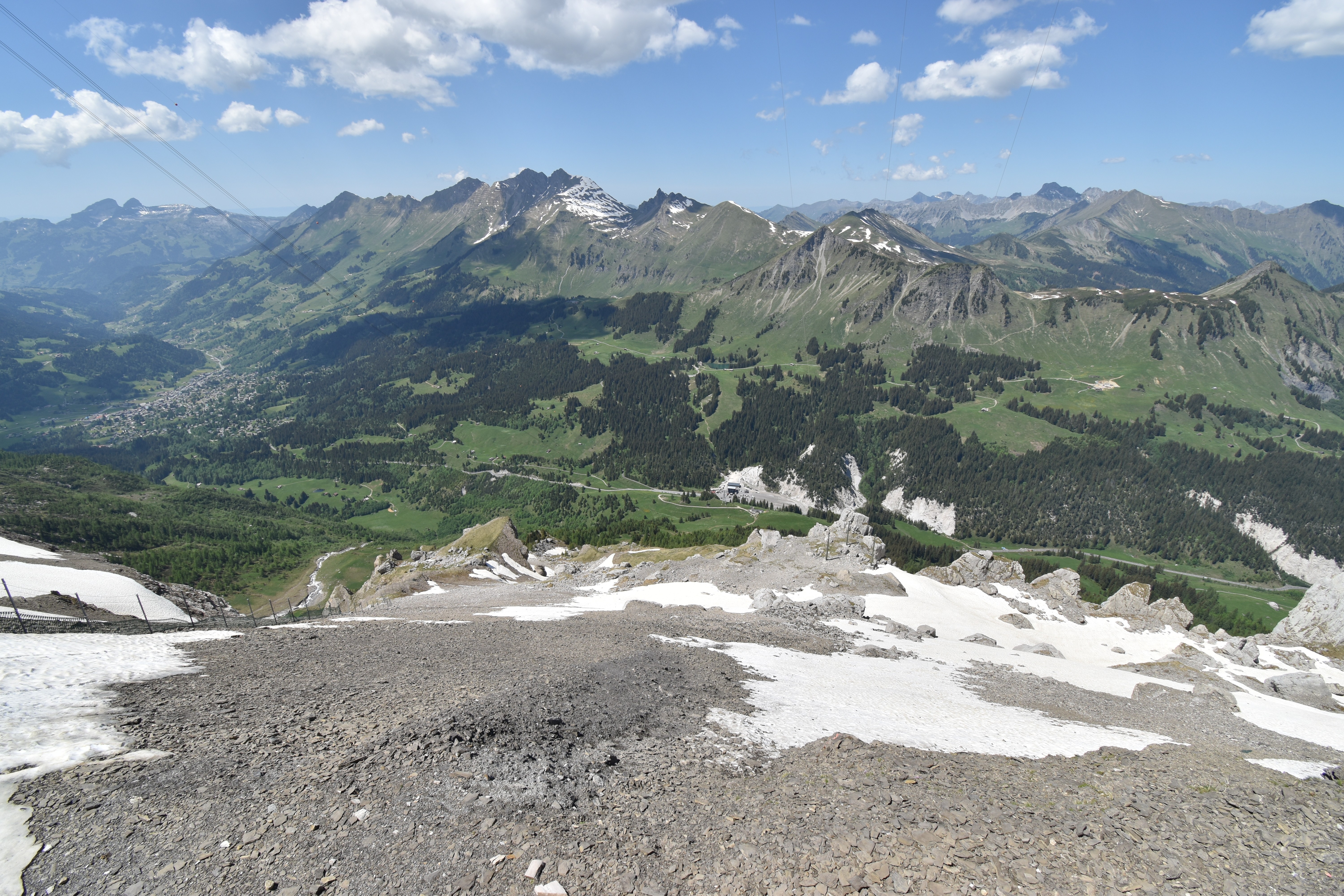 Archiv Foto Webcam Glacier 3000: Black Wall am Gemskopf