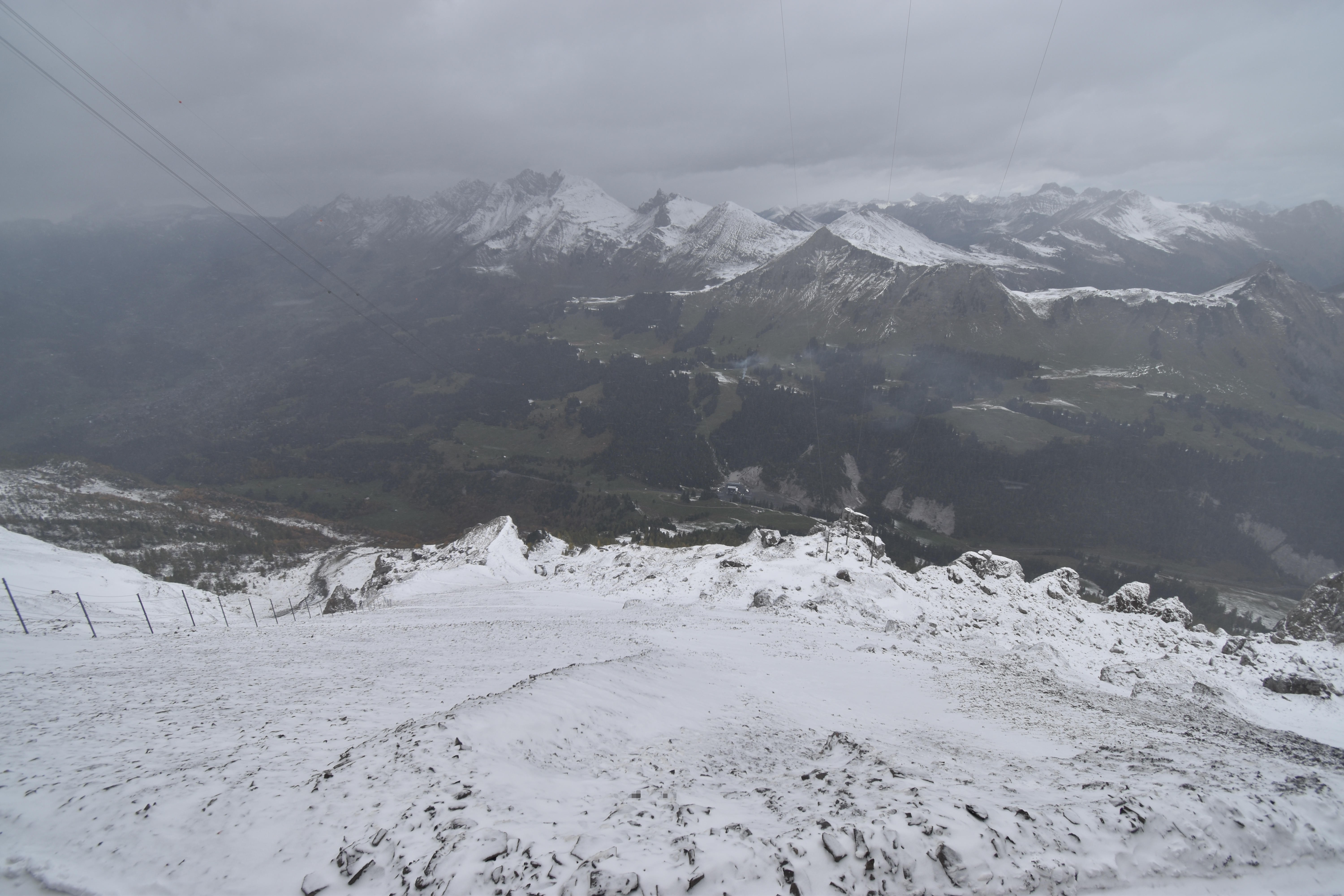 Archiv Foto Webcam Glacier 3000: Black Wall am Gemskopf
