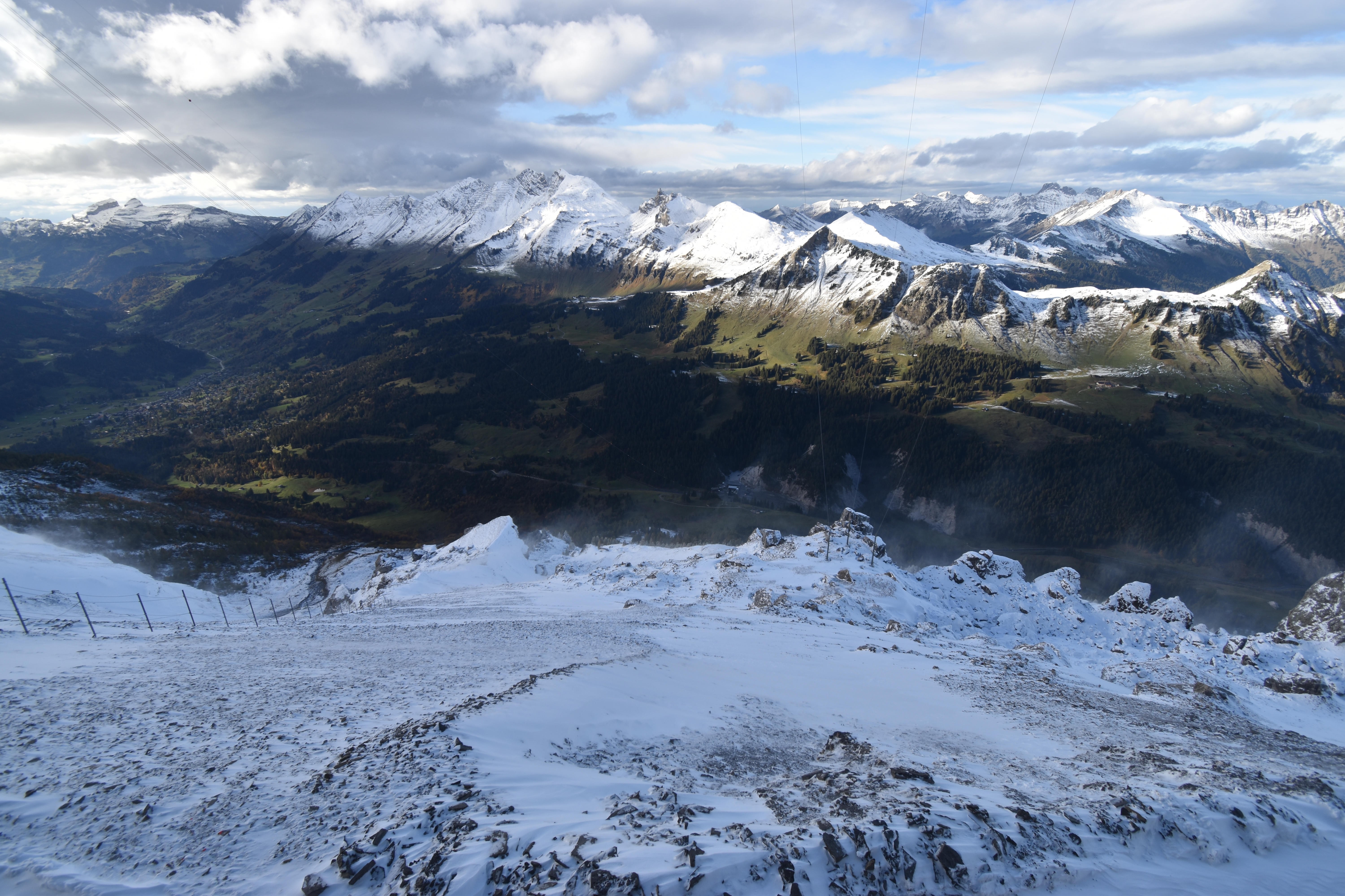 Archiv Foto Webcam Glacier 3000: Black Wall am Gemskopf