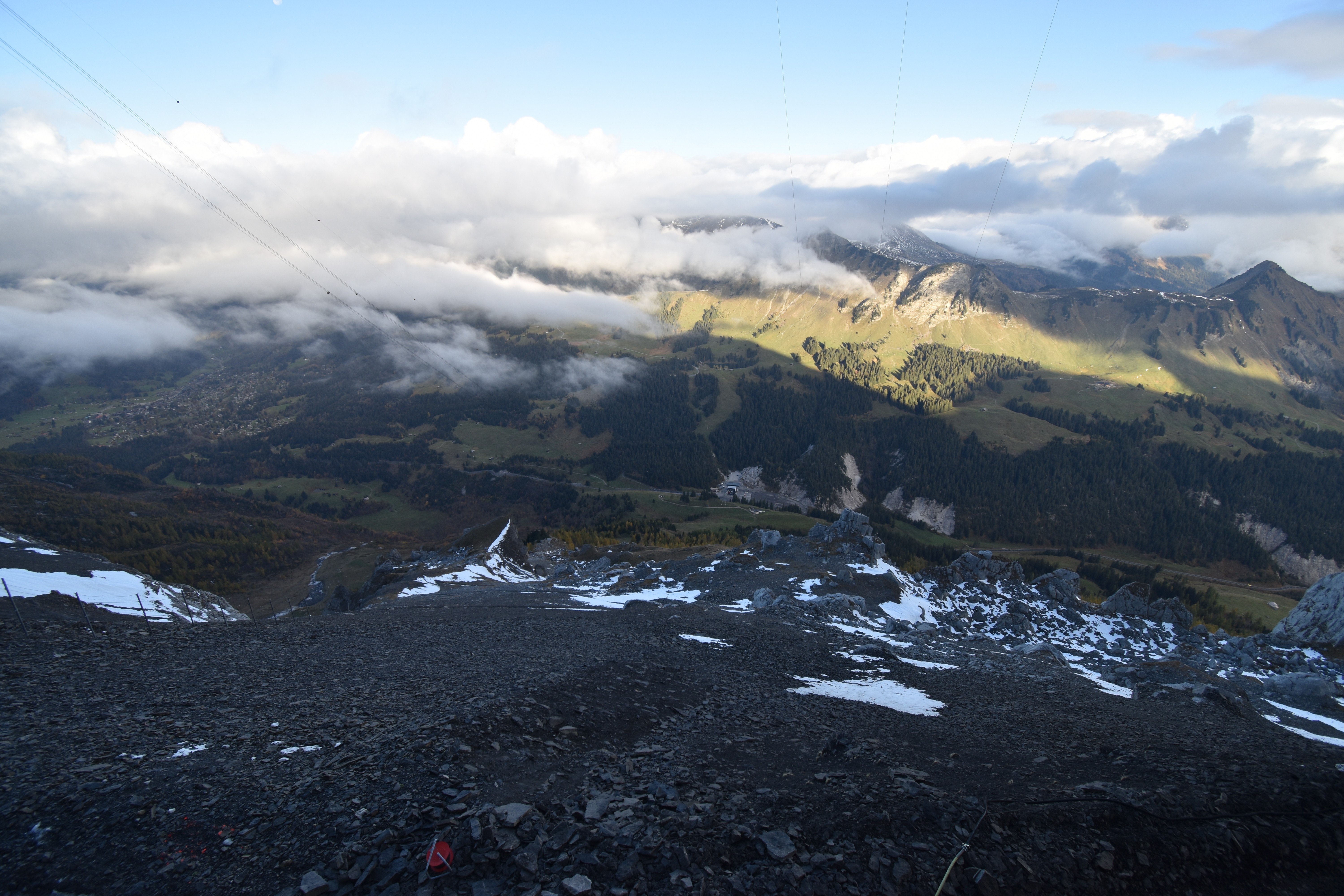 Archiv Foto Webcam Glacier 3000: Black Wall am Gemskopf