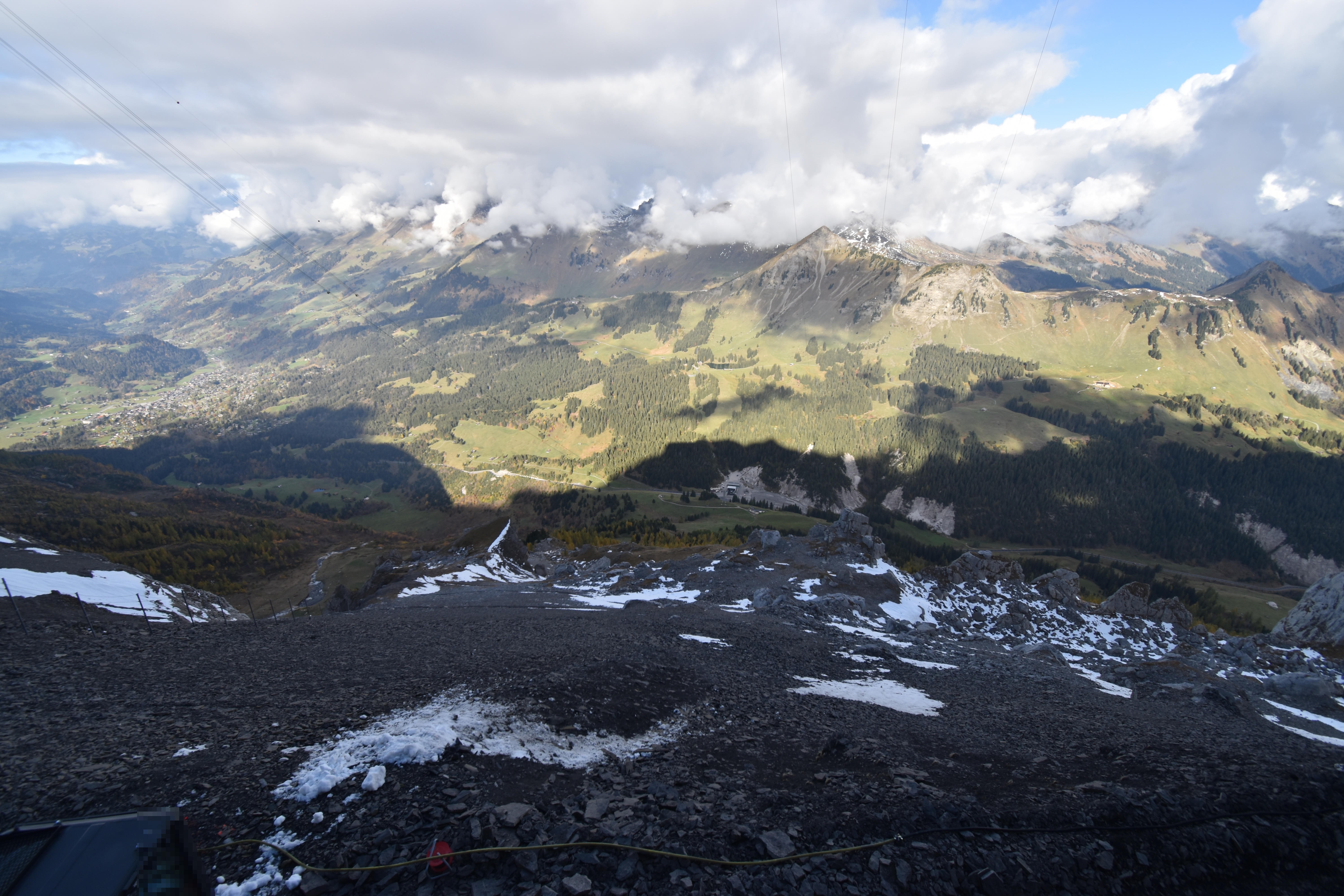 Archiv Foto Webcam Glacier 3000: Black Wall am Gemskopf