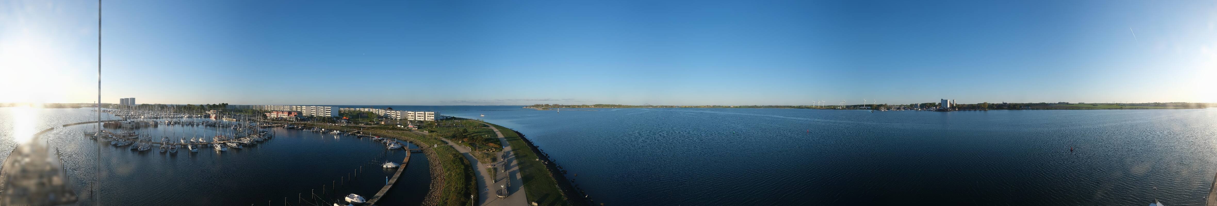 Archiv Foto Webcam Insel Fehmarn: Aussichtsturm Utkieker am Yachthafen Burgtiefe