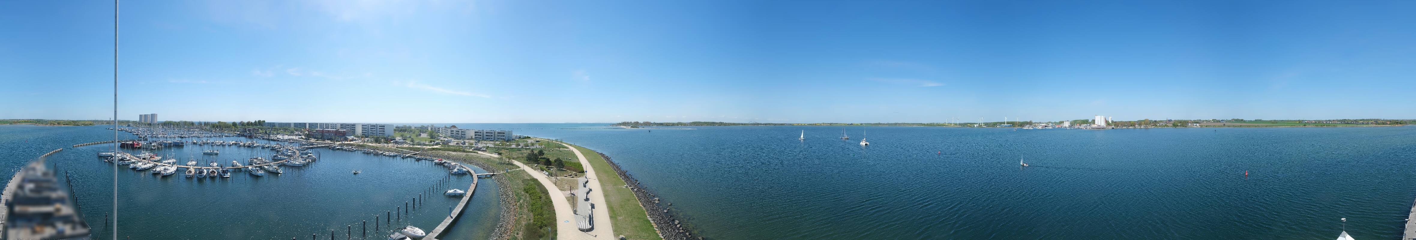 Archiv Foto Webcam Insel Fehmarn: Aussichtsturm Utkieker am Yachthafen Burgtiefe