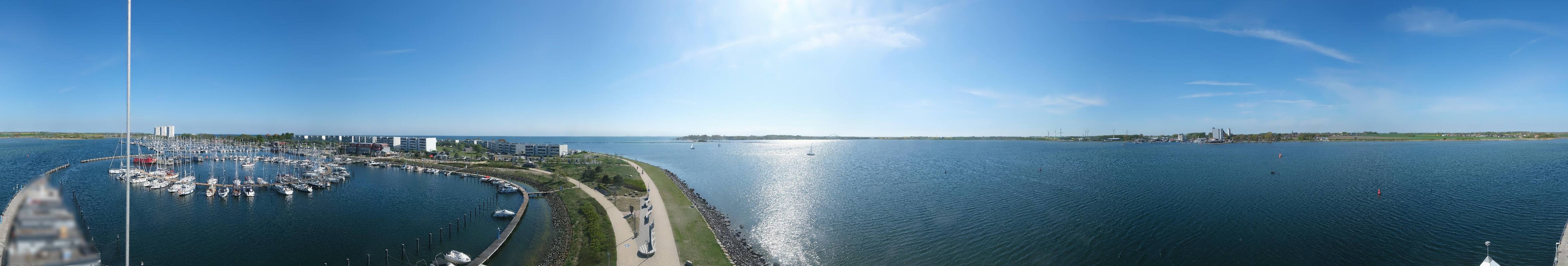 Archiv Foto Webcam Insel Fehmarn: Aussichtsturm Utkieker am Yachthafen Burgtiefe