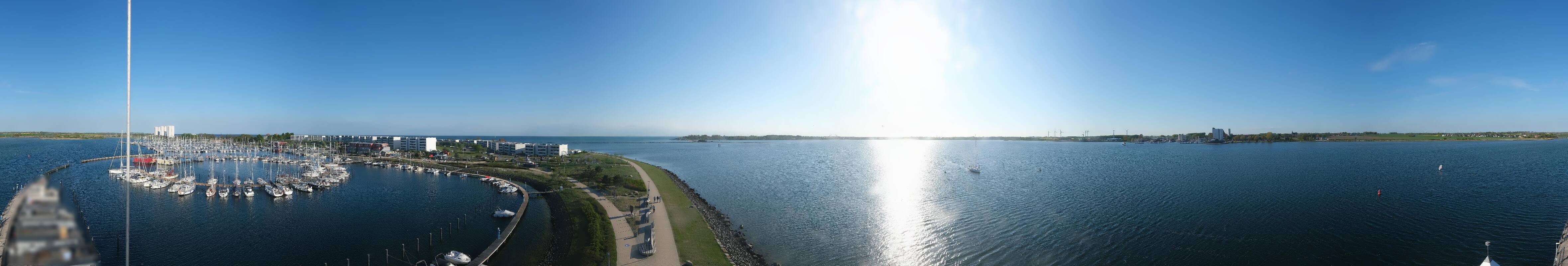 Archiv Foto Webcam Insel Fehmarn: Aussichtsturm Utkieker am Yachthafen Burgtiefe