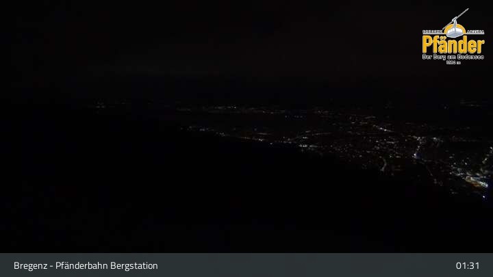 Archiv Foto Webcam Bregenz: Blick vom Pfänder auf den Bodensee