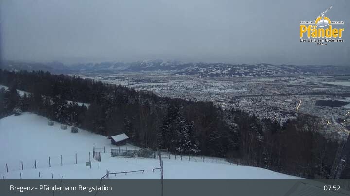 Archiv Foto Webcam Bregenz: Blick vom Pfänder auf den Bodensee