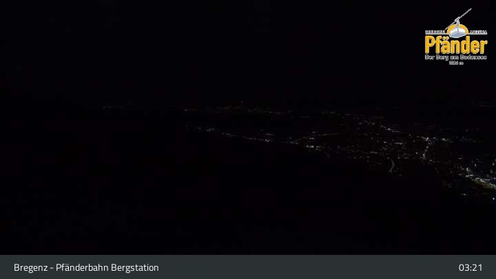 Archiv Foto Webcam Bregenz: Blick vom Pfänder auf den Bodensee