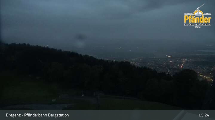 Archiv Foto Webcam Bregenz: Blick vom Pfänder auf den Bodensee