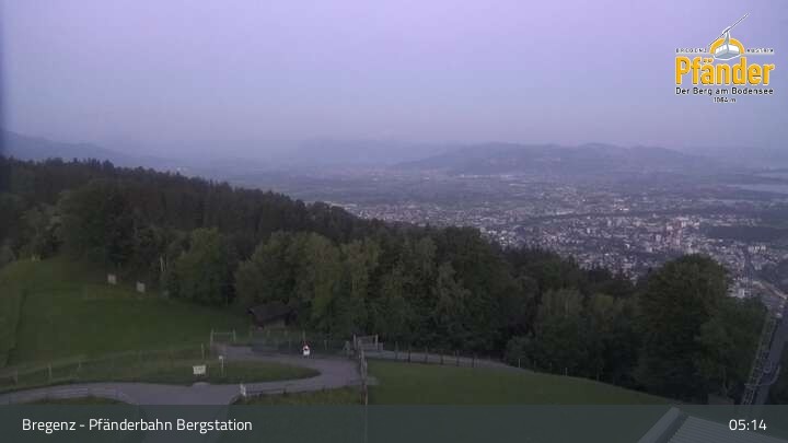 Archiv Foto Webcam Bregenz: Blick vom Pfänder auf den Bodensee