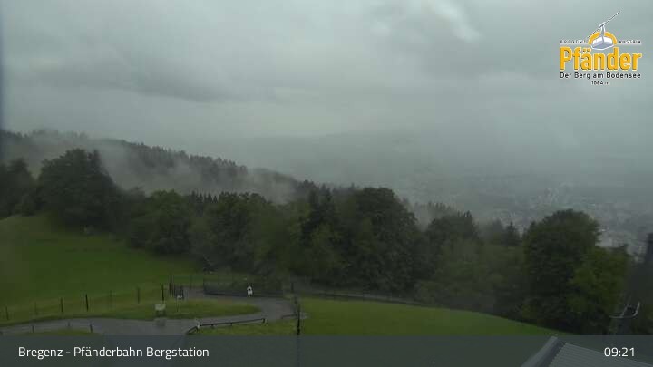 Archiv Foto Webcam Bregenz: Blick vom Pfänder auf den Bodensee