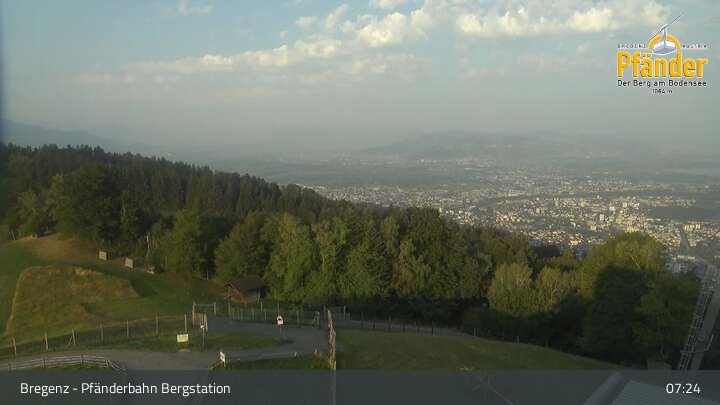Archiv Foto Webcam Bregenz: Blick vom Pfänder auf den Bodensee