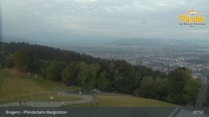 Archiv Foto Webcam Bregenz: Blick vom Pfänder auf den Bodensee