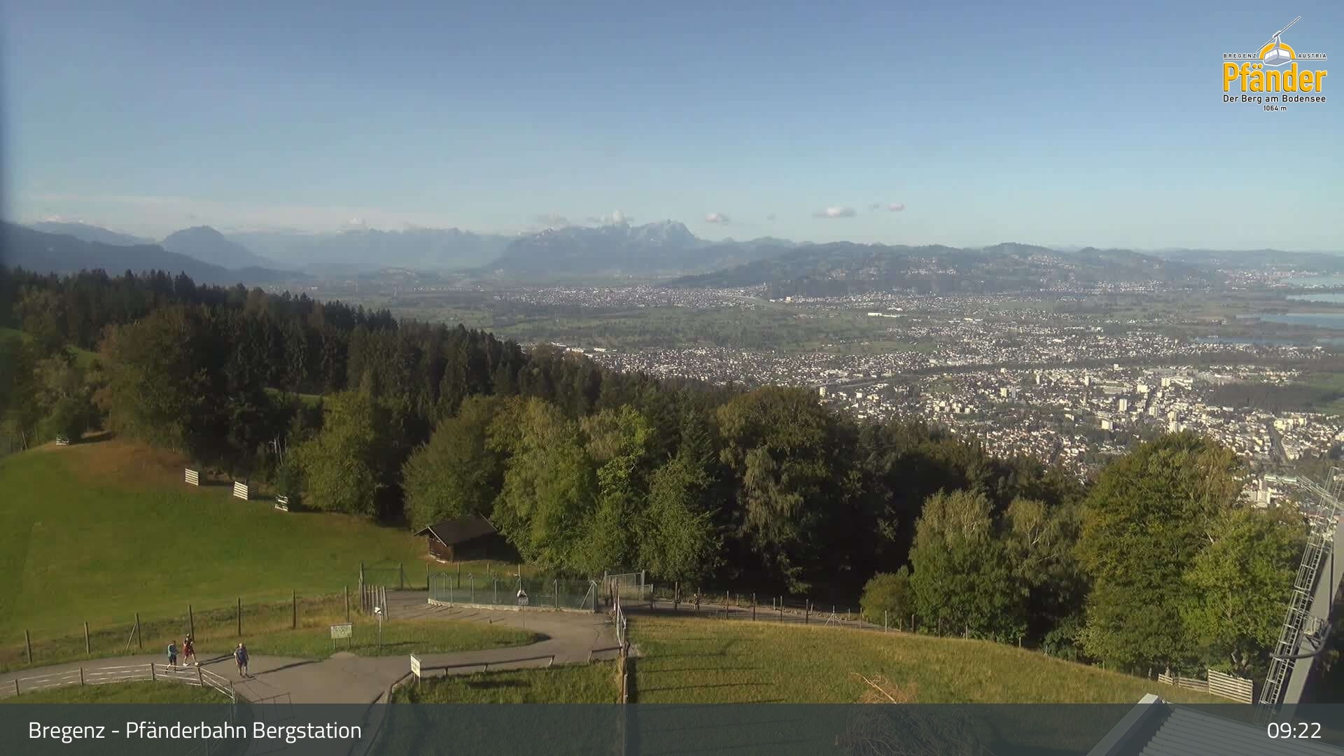 Archived image Webcam Bregenz - Panoramic View from Pfänder Top Station
