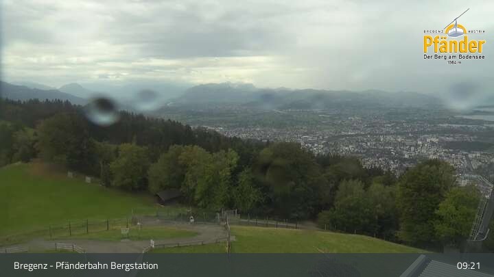 Archiv Foto Webcam Bregenz: Blick vom Pfänder auf den Bodensee