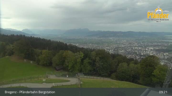Archiv Foto Webcam Bregenz: Blick vom Pfänder auf den Bodensee