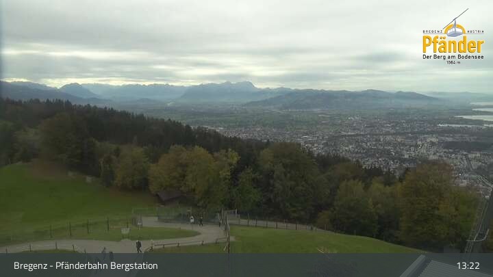 Archiv Foto Webcam Bregenz: Blick vom Pfänder auf den Bodensee