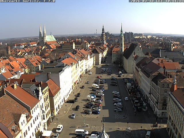 Archived image Webcam Görlitz: View Upper Market