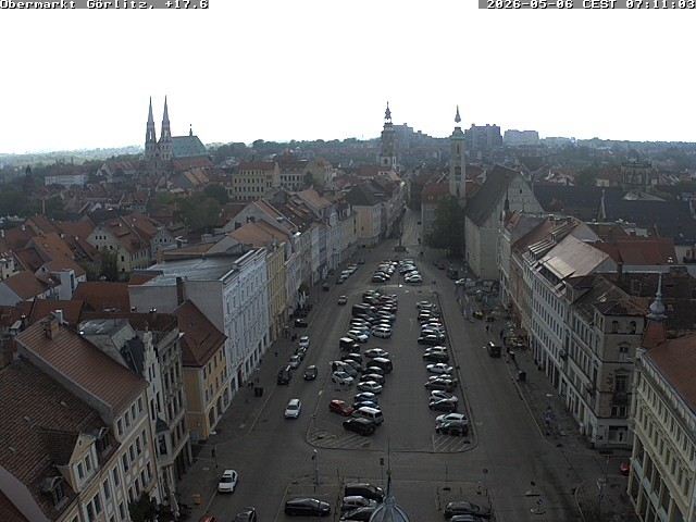 Archived image Webcam Görlitz: View Upper Market