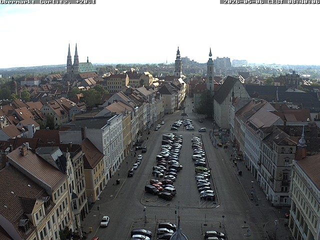 Archived image Webcam Görlitz: View Upper Market