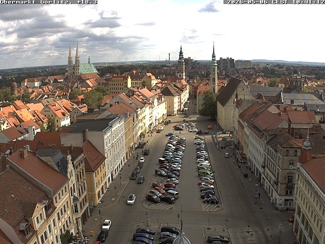 Archived image Webcam Görlitz: View Upper Market