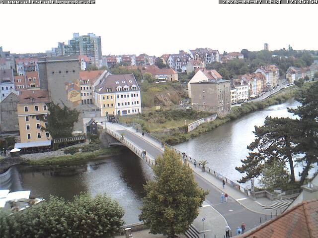 Archiv Foto Webcam Görlitz: Altstadtbrücke nach Zgorzelec