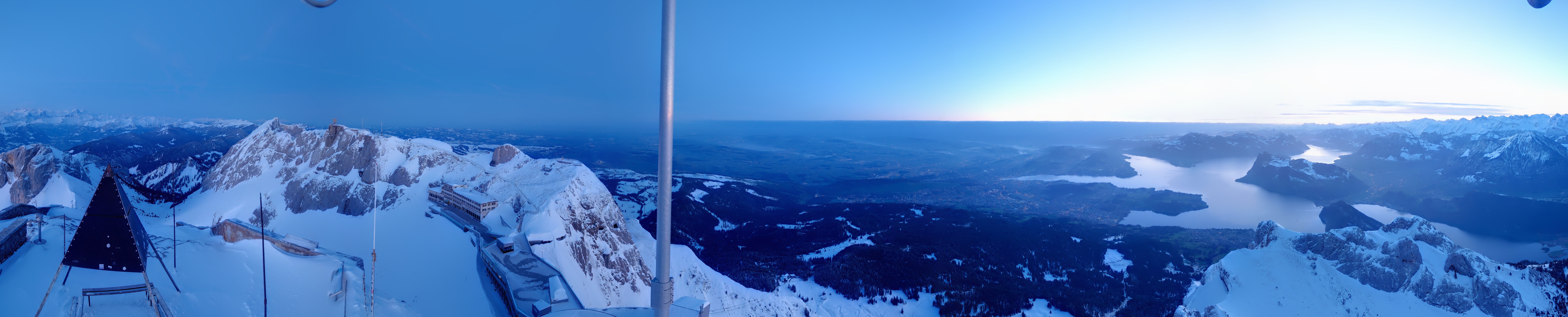 Archived image Webcam Pilatus: Top station railway