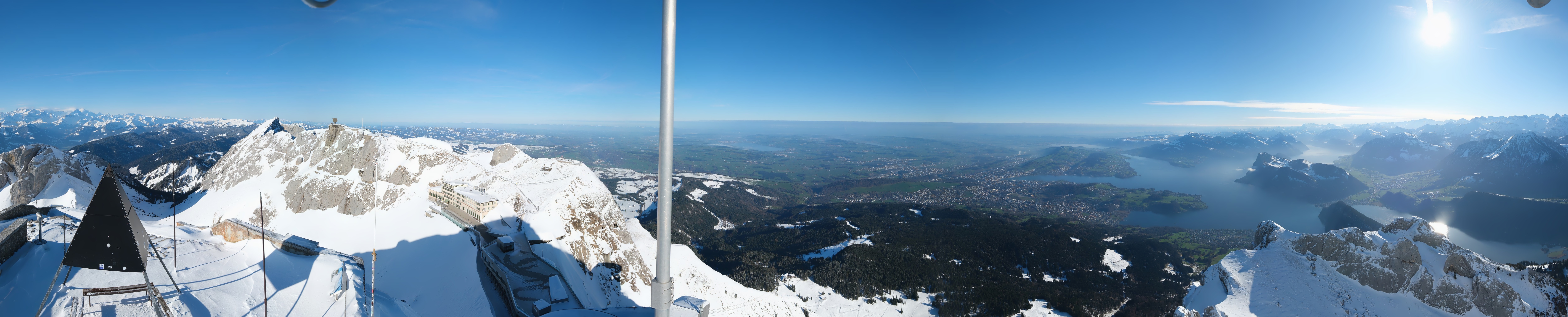 Archived image Webcam Pilatus: Top station railway